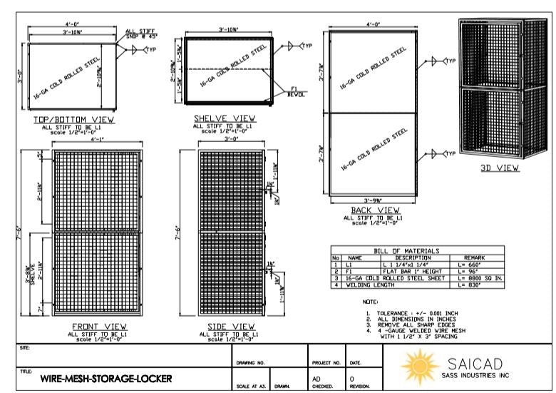 Wire Mesh Storage Lockers
