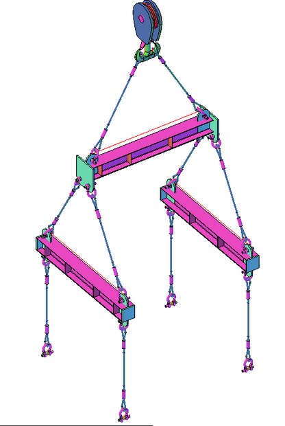 Chain Sling Grade 80 Steel with latching Hooks- 2 leg Chain size 1/2 inch